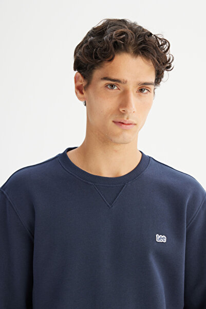 Lee Regular Fit Normal Kesim %100 Pamuk Bisiklet Yaka Şardonlu Sweatshirt