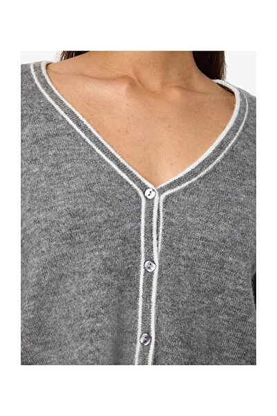 Noisy May NMSKYLAR L/S KONTRASTNÍ PLETENÝ KARDIGAN