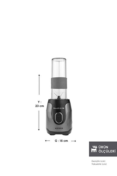 Karaca Blendfit Go Personal - Blender personal pentru smoothie antracit