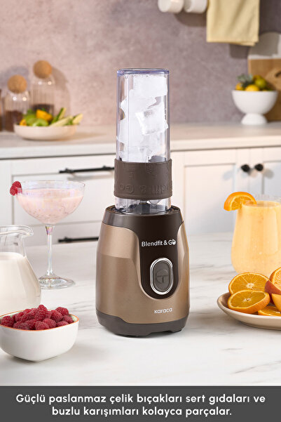 Karaca Blendfit Go Personal Kişisel Smoothie Blender Walnut Brown