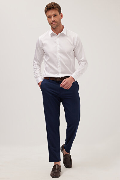 Tudors Біла сорочка Slim Fit з довгими рукавами, 100% бавовна, чоловіча - Преміум серія