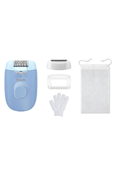 Philips PHILIPS epilátor série 4000 BRE247/00, 2 rýchlosti, umývateľná hlavica, 4 príslušenstvo, LED, modrý