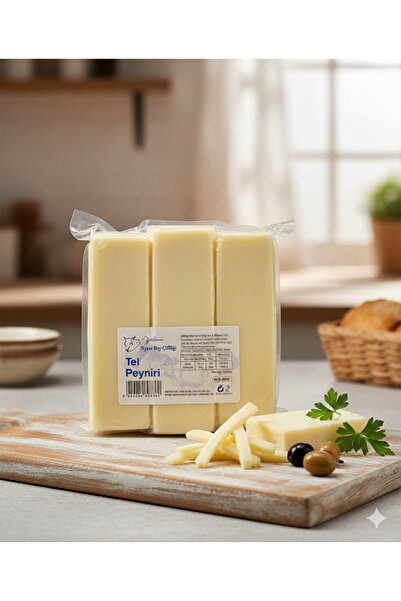 NiyaziBey Çiftliği Tel Peynir  Çiftlik Sütünden Köy Çeçil Peyniri 1 Kg