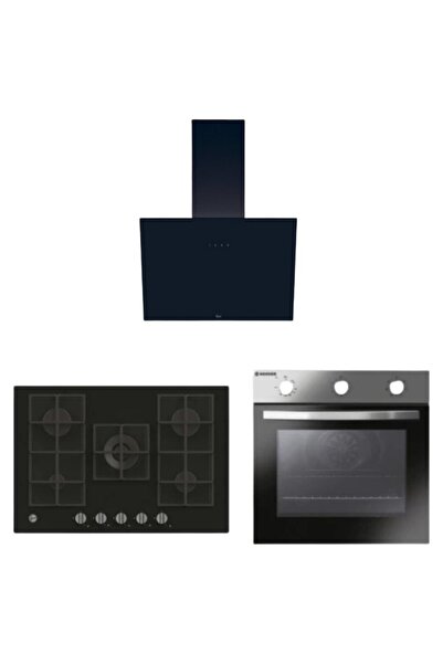 Hoover Faventa Ankastre Set (HON602X-TN Fırın + HVG74K3B 75 cm Ocak + HDG6C1GBTK Davlumbaz)