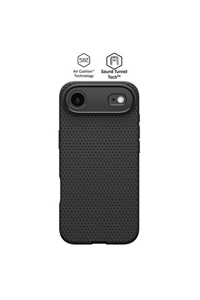Spigen iPhone Air ince Kılıf Liquid Air Matte Black Dokulu Yüzey Kapak - ACS09922