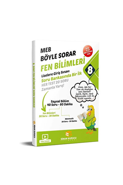 SİNAN KUZUCU YAYINLARI Sınan Kuzucu 8. Sınıf Lgs Meb Böyle Sorar Fen Bilimler...