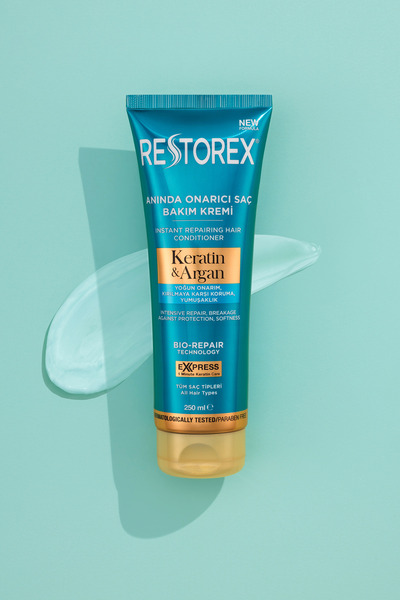 Restorex Keratin & Argan Repair Hair Care Cream 250 Ml - Damaged and Damaged Hair