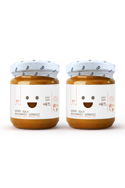 OG natural 2'li Kemik Sulu Balkabağı Çorbası 200g +6 Ay