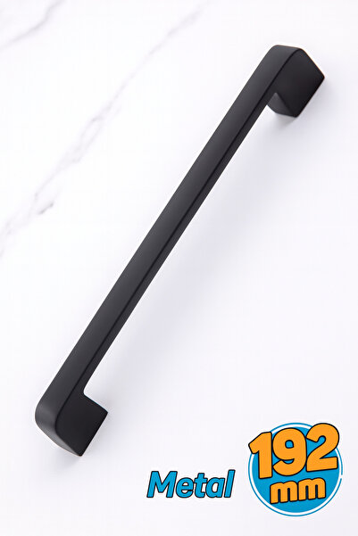 Badem10 Mâner Radus Metal Negru 192 Mm - 19,2 Cm Mobilier Bucătărie Sertar Dulap Mânere Dulap Mâner