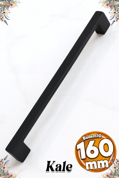 Badem10 Mobilier din metal negru (160 mm - 16 cm) pentru sertar de bucătărie, dulap, ușă, mâner, mânere