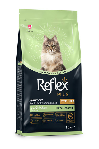 Reflex Plus Hipoalerjenik Kısırlaştırılmış/Sterilized Tavuklu Yetişkin Kedi Maması 1,5 kg