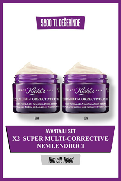Kiehl's Super Multi-Corrective Cream Avantajlı Cilt Bakım Seti