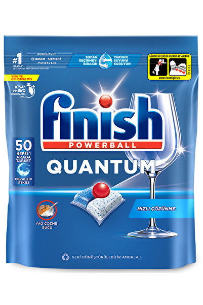 Finish Quantum Hepsi Bir Arada 50 Kapsül Bulaşık Makinesi Deterjanı Tableti