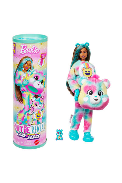 Barbie Cutie Reveal Sevimli Ayıcıklar bebek ve aksesuarları, Mutlu Ayıcık ve 10 sürpriz JFV62
