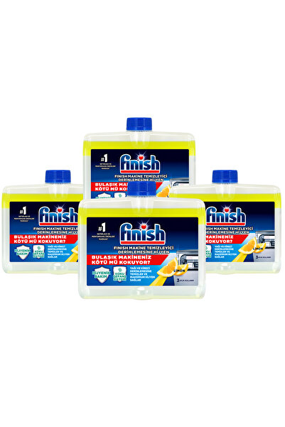 Finish Bulaşık Makine Temizleyici Sıvı Limon 4x250 ml