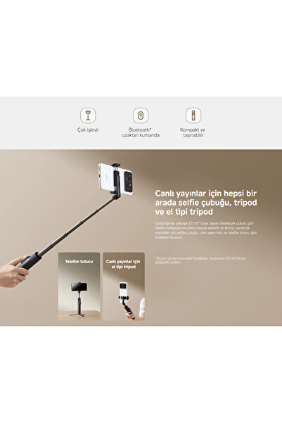 Xiaomi Selfie Stick Tripod Mini Selfie Çubuğu (Xiaomi Türkiye Garantili)