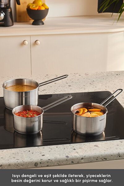 Karaca Fiorino İndüksiyon Tabanlı 3 Parça Mini Sütlük Set
