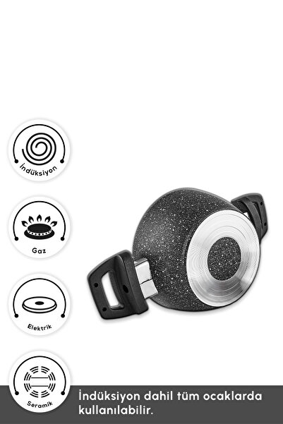 Karaca Bio Granit Blue Stone Mini 5 Parça Tencere ve Tava Seti