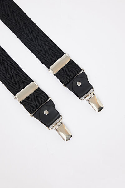 Tudors Erkek Siyah Pantolon Askısı