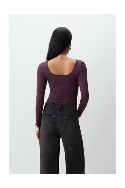 LEFTIES Dámské body s dlouhým rukávem z polyamidu