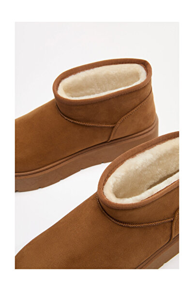 LEFTIES Platformní kotníkové boty s umělou kožešinou