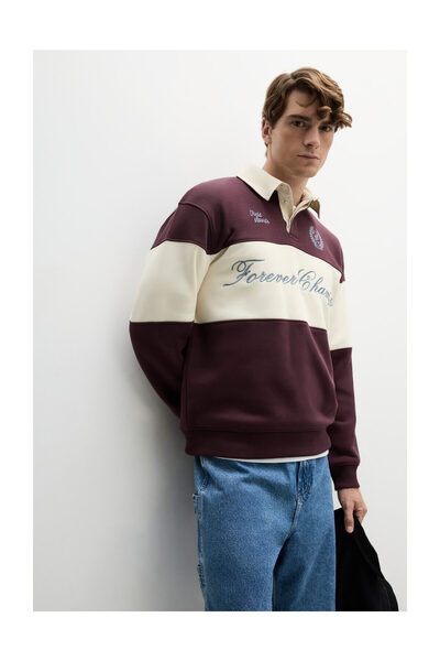 LEFTIES Men's Embroidered Polo Sweatshirt