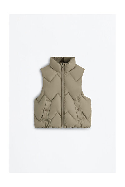 LEFTIES Dětská prošívaná vesta se vzorem cik-cak