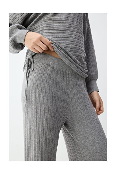 LEFTIES Dámské žebrované pletené kalhoty