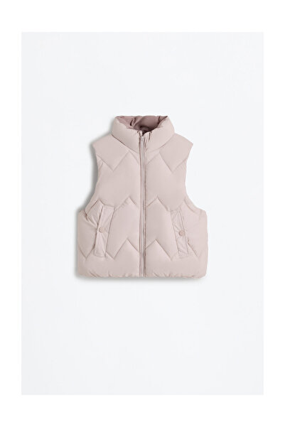 LEFTIES Dětská prošívaná vesta se vzorem cik-cak