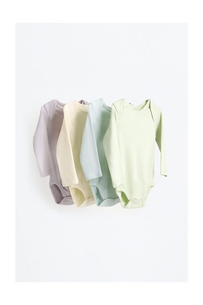 LEFTIES Kids Pack of 4 Plain Bodysuits