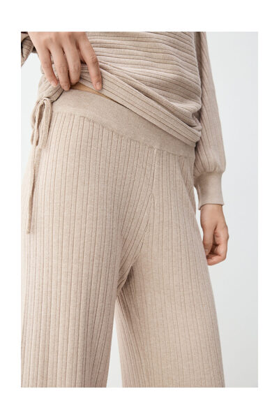 LEFTIES Dámské žebrované pletené kalhoty