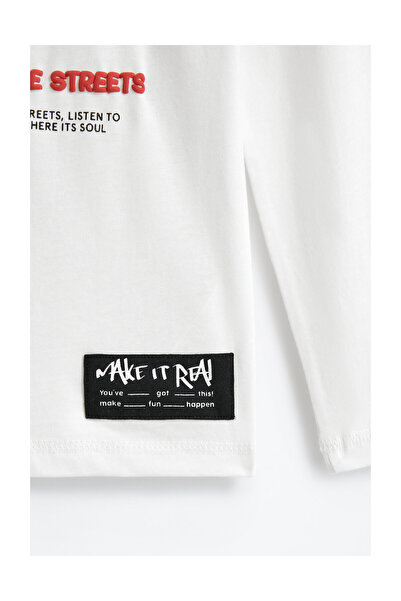 LEFTIES Παιδικό μπλουζάκι με στάμπα από καουτσούκ