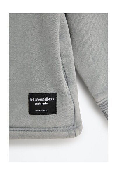 LEFTIES Dětská mikina s efektem vyblednutí a nášivkou