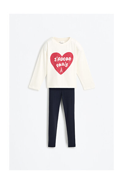 LEFTIES Παιδικό σετ 5 τεμαχίων με μπλουζάκια με ραβδώσεις και κολάν