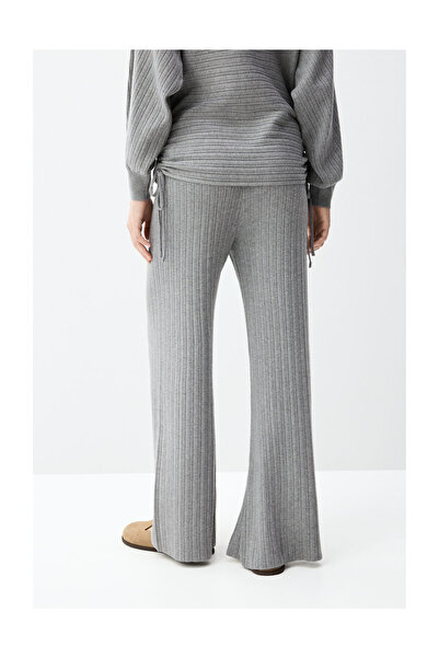 LEFTIES Dámské žebrované pletené kalhoty