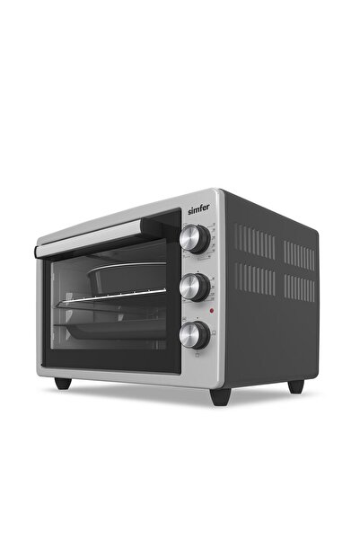 Simfer 3426 İnox Gri 34 LT Statik Mini/Midi Fırın - 4 Fonksiyon, Programlanabilir Pişirme & Isı Kontrol