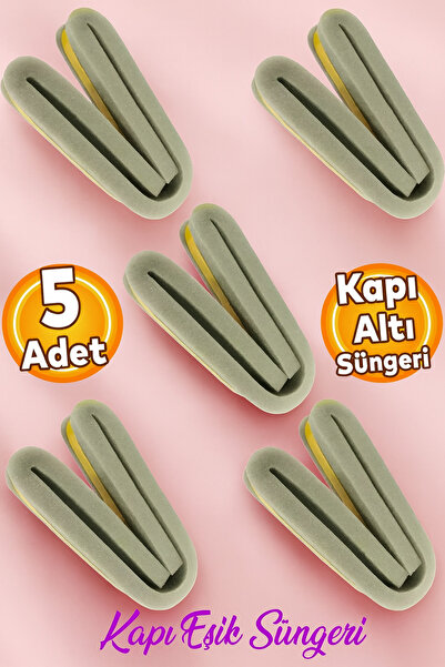 Badem10 5 Adet Yapışkanlı Kapı Altı Eşik Süngeri Bant Soğuk Isı Izolasyon Yalıtım Bandı Fitili Süngeri 90 cm