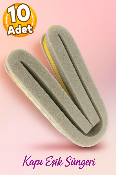 Badem10 10 Adet Yapışkanlı Kapı Altı Eşik Süngeri Bant Soğuk Isı Izolasyon Ya...