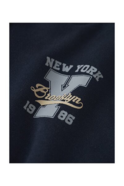 Name it NKMVOLTINUS NREG SWEAT CARD WH BRU (výstřihový kroužek)