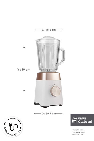 Karaca خلاط سموثي متعدد الخلطات بقوة 1000 واط