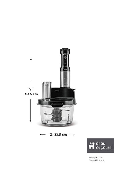 Karaca Mastermaid Prosteel 2000W Mutfak Robotu Siyah