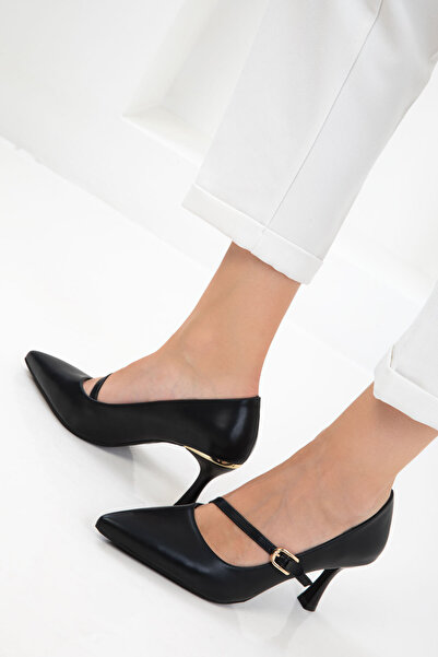 SOHO Black Women's Classic Heeled Shoes 21043