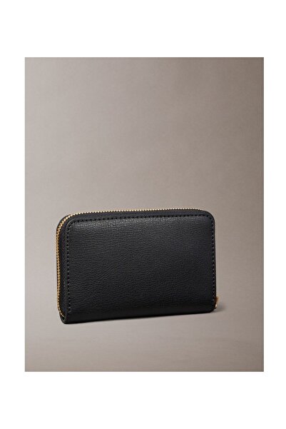 Calvin Klein Calvin Klein Women Black Foil Logo Square Medium Zip Wallet