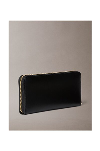 Calvin Klein Women Black Bold Long Zip Around Wallet