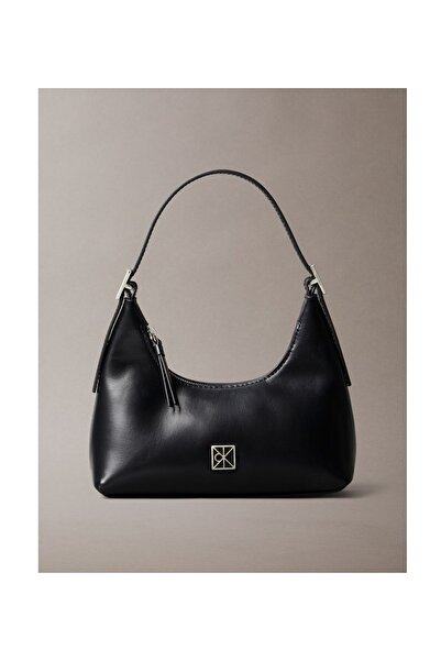 Calvin Klein Emblem Leather Mini Shoulder Bag
