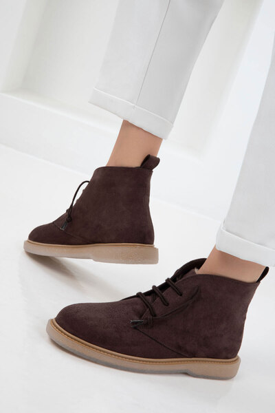 SOHO Kahve Süet Kadın Bot & Bootie 21052