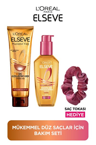 L'Oreal Paris Mucizevi Yağ Saç Güzelleştirici Krem & Dream Long Pürüzsüzleşti...