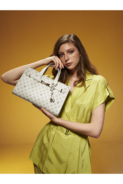 Pierre Cardin Monogram Weiße Damen-Umhängetasche 05PO25Y834-2