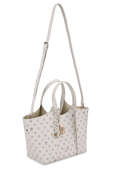 Pierre Cardin Monogram Weiße Damen-Umhängetasche 05PO25Y830-1