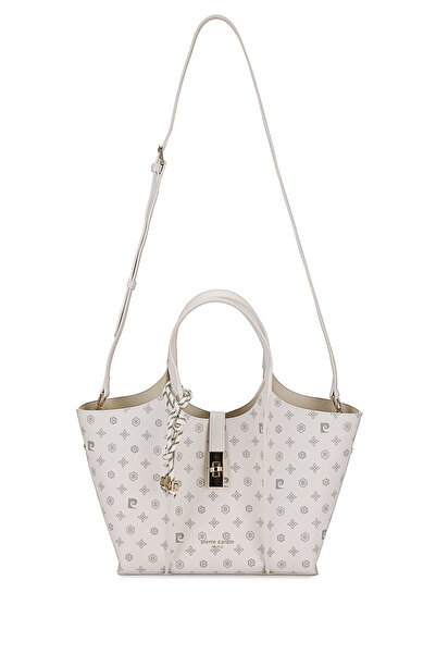 Pierre Cardin Monogram Weiße Damen-Umhängetasche 05PO25Y830-1